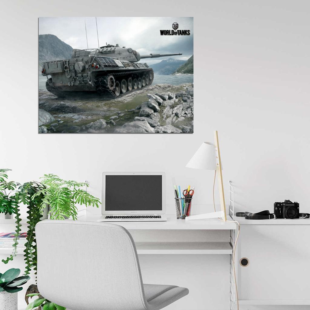 World of Tanks Leopard I German WW2 Video Game WoT Art Wall Art Print Poster
