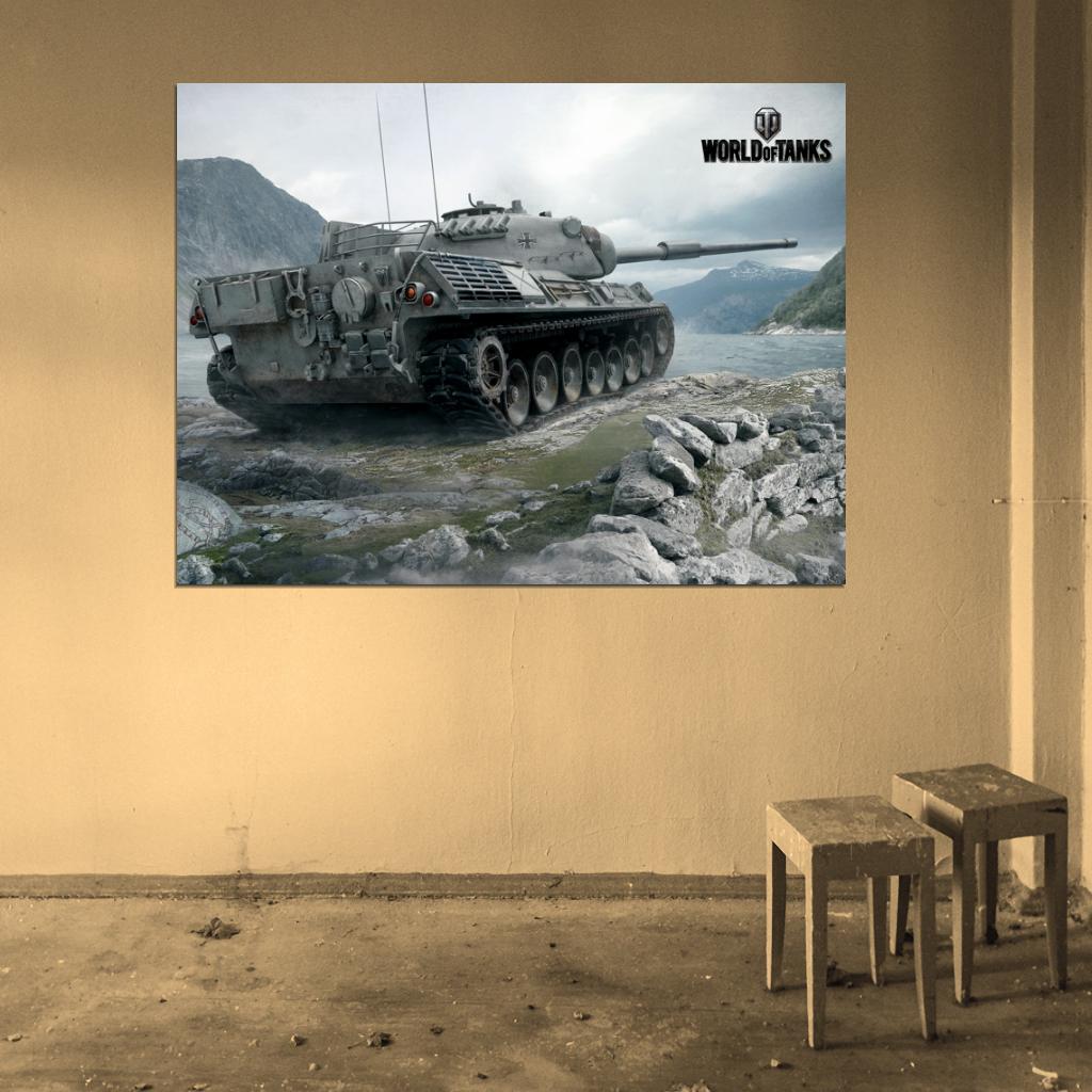 World of Tanks Leopard I German WW2 Video Game WoT Art Wall Art Print Poster
