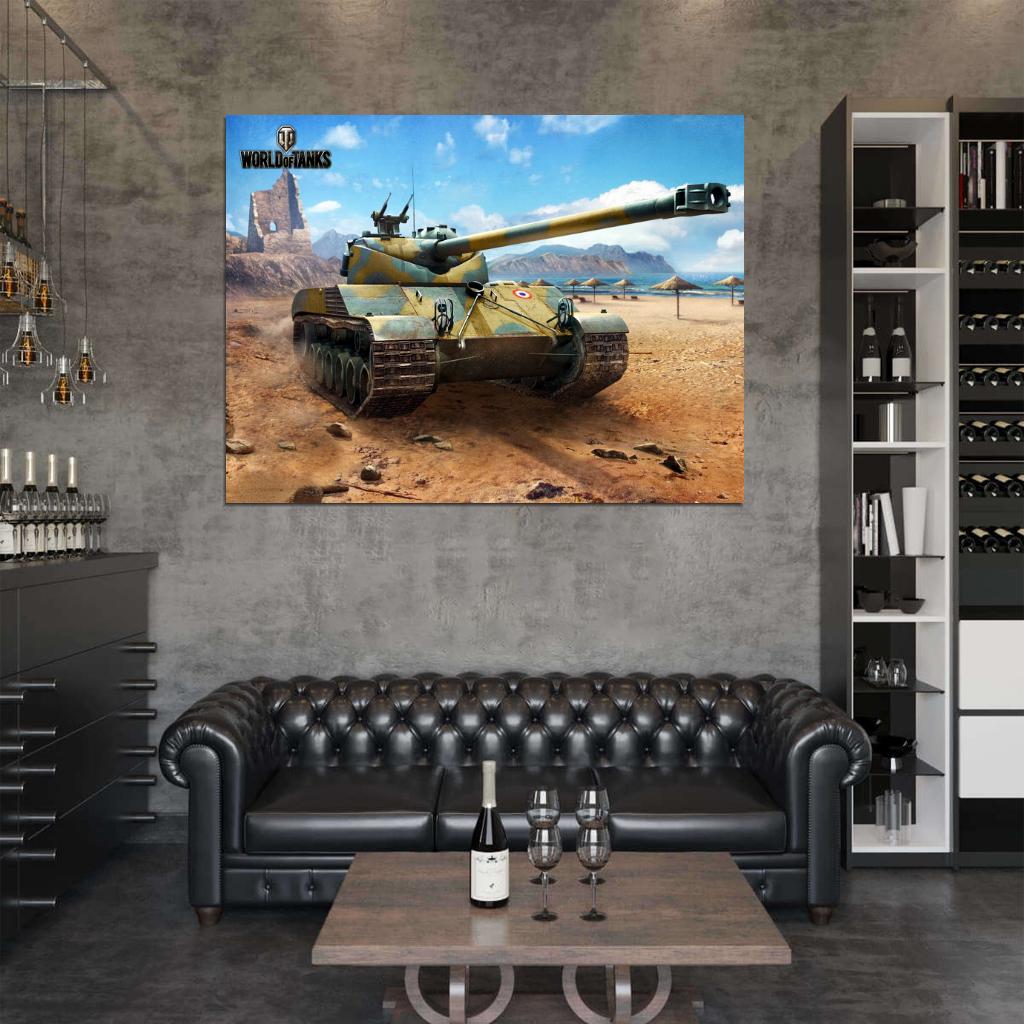 World of Tanks Batignolles-Chatillon 25t Video Game WoT Art Wall Art Print Poster