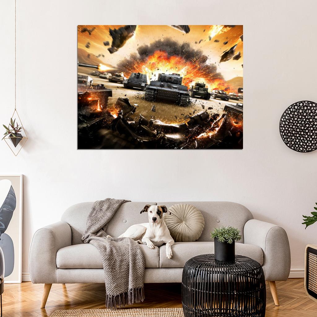 World of Tanks Video Game WoT Awesome Art Wall Art Print Poster