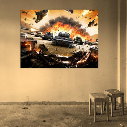 World of Tanks Video Game WoT Awesome Art Wall Art Print Poster