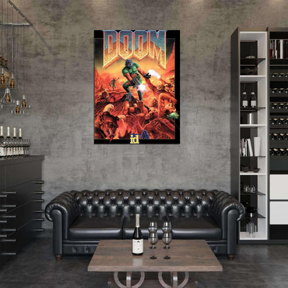 DOOM Original Video Game Retro Art Wall Art Print Poster