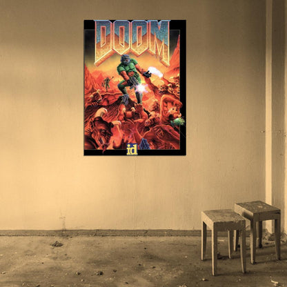 DOOM Original Video Game Retro Art Wall Art Print Poster