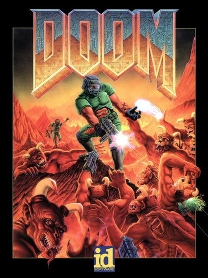 DOOM Original Video Game Retro Art Wall Art Print Poster