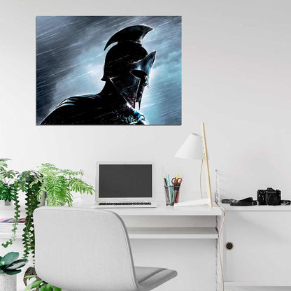 300 Rise of an Empire 2014 Movie Awesome Spartan Helmet Rain Wall Art Print Poster