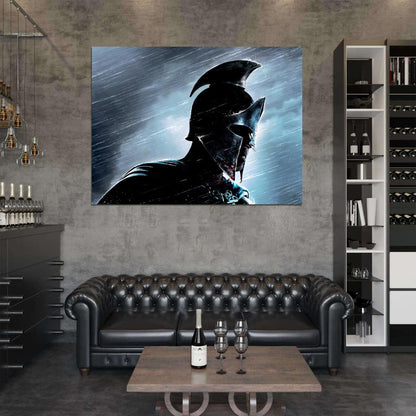 300 Rise of an Empire 2014 Movie Awesome Spartan Helmet Rain Wall Art Print Poster