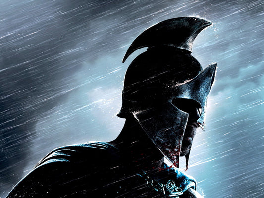 300 Rise of an Empire 2014 Movie Awesome Spartan Helmet Rain Wall Art Print Poster