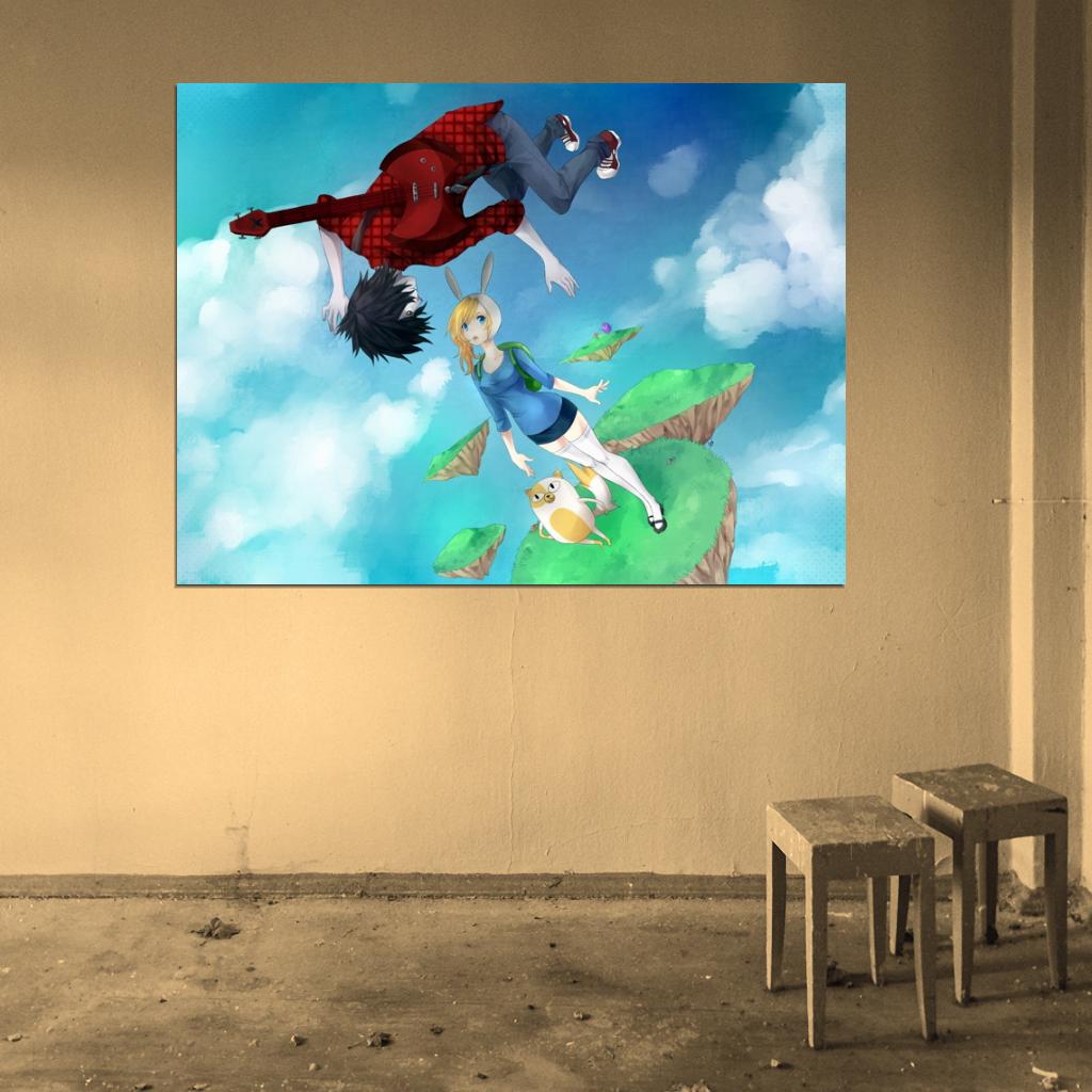 Adventure Time Marshall Lee Fionna Cake Lumpy Space Princess Anime Manga Art Wall Art Print Poster