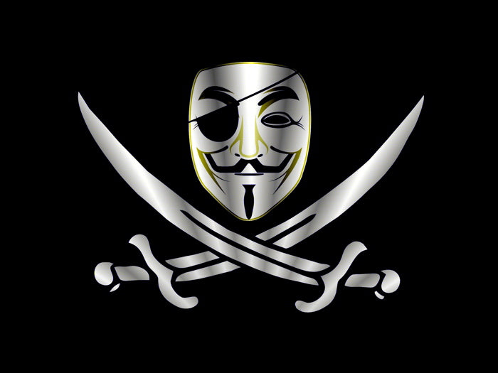 Guy Fawkes Mask Pirate V for Vendetta Anonymous Art Wall Art Print Poster