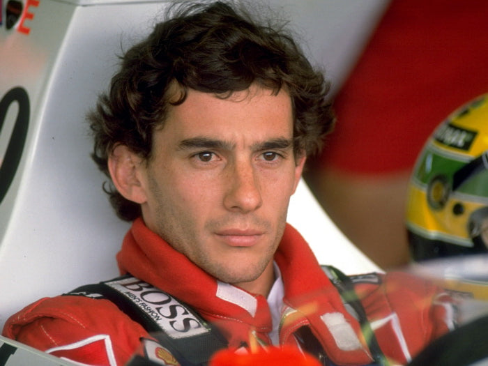 Ayrton Senna da Silva Formula One Race Driver Portrait Wall Art Print Poster