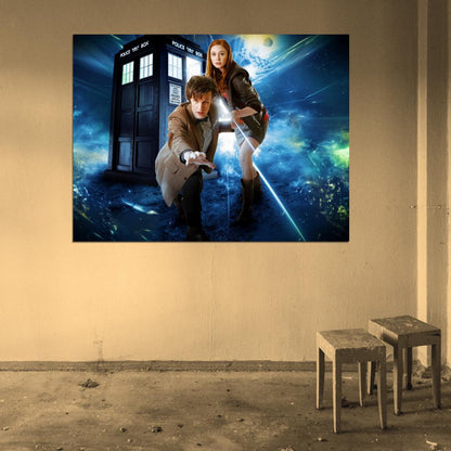Doctor Who Matt Smith Amy Pond Karen Gillan TV Series Wall Art Print Poster