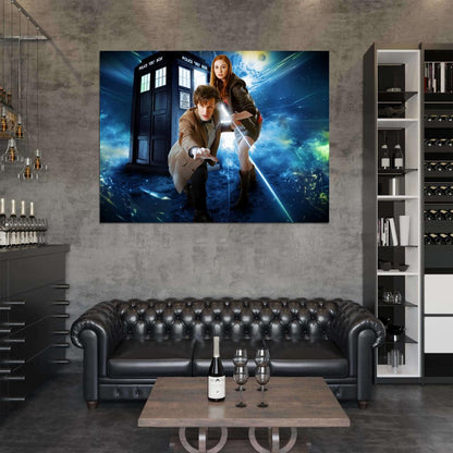 Doctor Who Matt Smith Amy Pond Karen Gillan TV Series Wall Art Print Poster