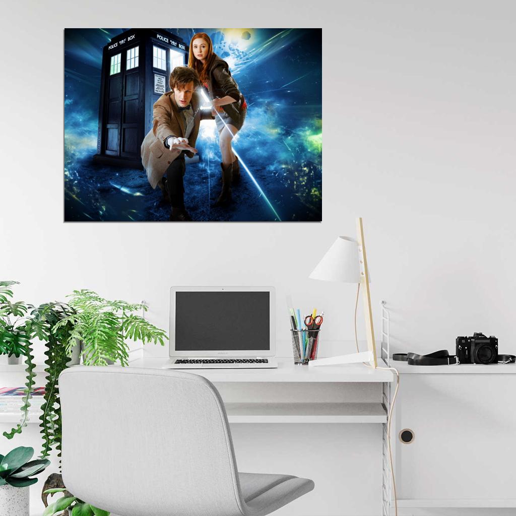 Doctor Who Matt Smith Amy Pond Karen Gillan TV Series Wall Art Print Poster