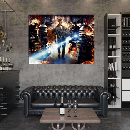 Doctor Who Daleks Fire Matt Smith Amy Pond Karen Gillan TV Series Awesome Wall Art Print Poster