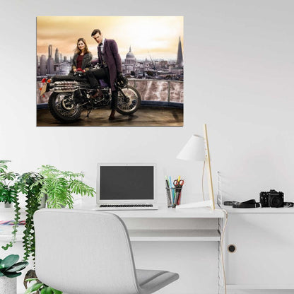 Doctor Who Matt Smith Jenna-Louise Coleman TV Series Wall Art Print Poster