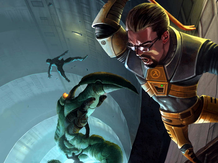 Half Life 2 Gordon Freeman Crowbar Awesome Video Game Art Wall Art Print Poster