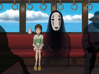 Spirited Away Ogino Chihiro Bou No-Face Kaonashi Anime Movie Art Wall Art Print Poster