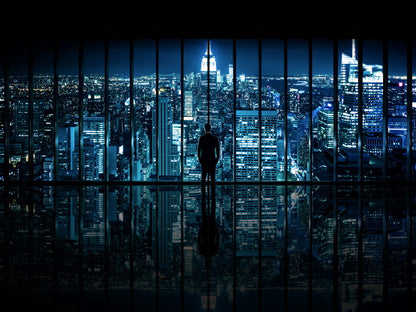 Amazing New York City Lights Night Window Skyline Manhattan View Art Wall Art Print Poster
