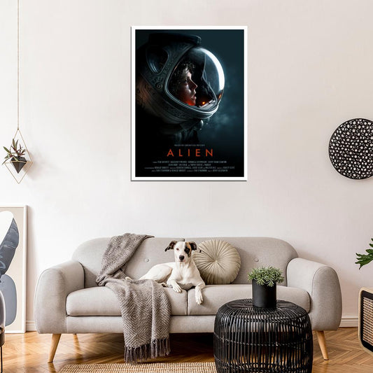 Alien 1979 Movie Art Ellen Ripley Spacesuit Sigourney Weaver Sci-Fi Wall Art Print Poster