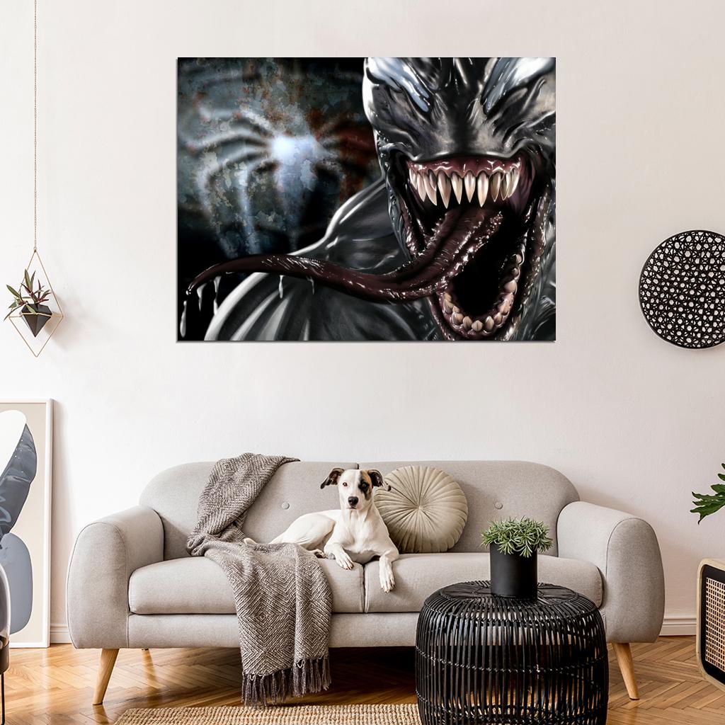 Venom Symbiote Eddie Brock Awesome Art Wall Art Print Poster