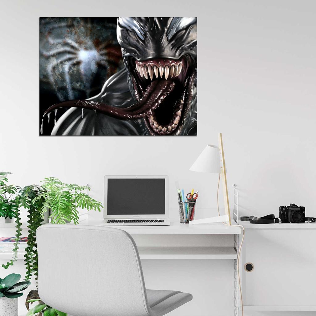 Venom Symbiote Eddie Brock Awesome Art Wall Art Print Poster
