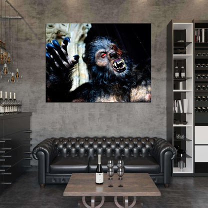 Creepy Werewolf Scary Blood Monster Halloween Wall Art Print Poster