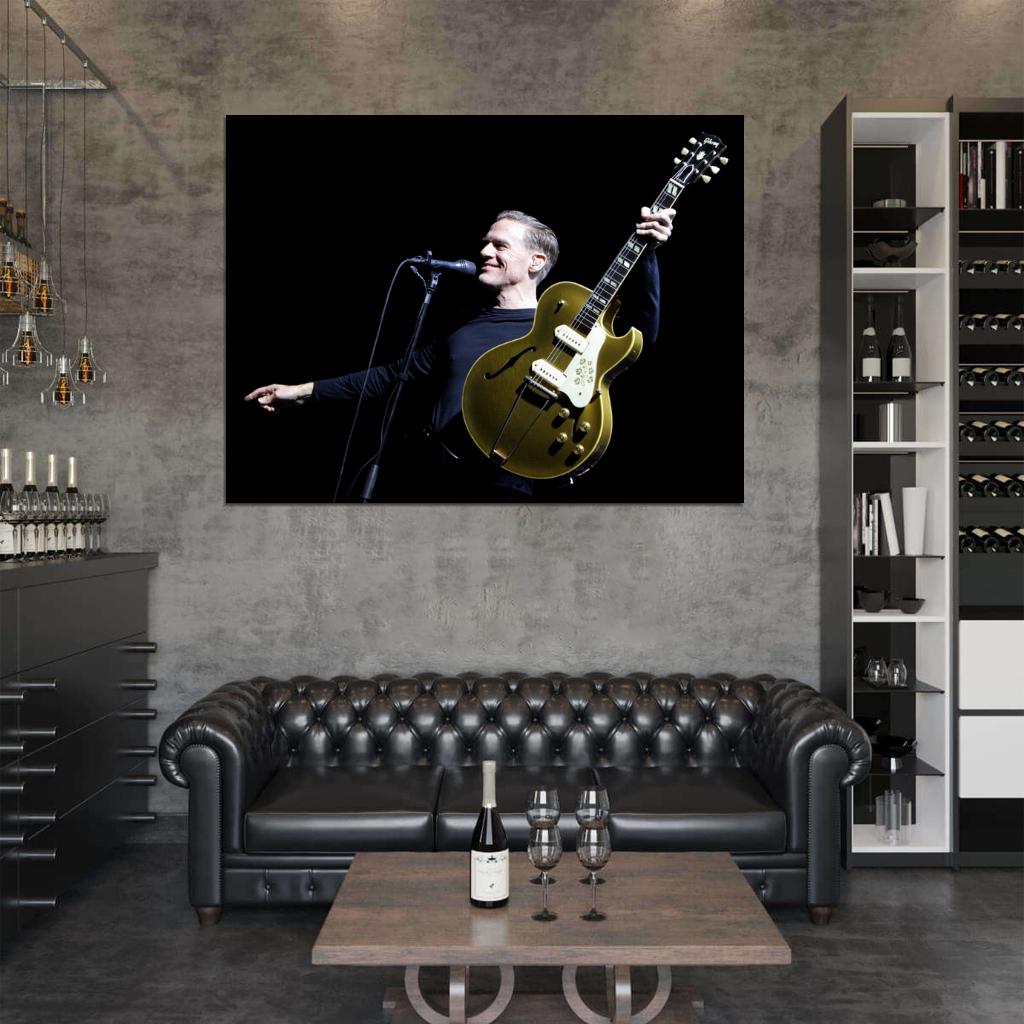 Bryan Adams Guitar Live Concert Music Singer Wall Art Print Poster