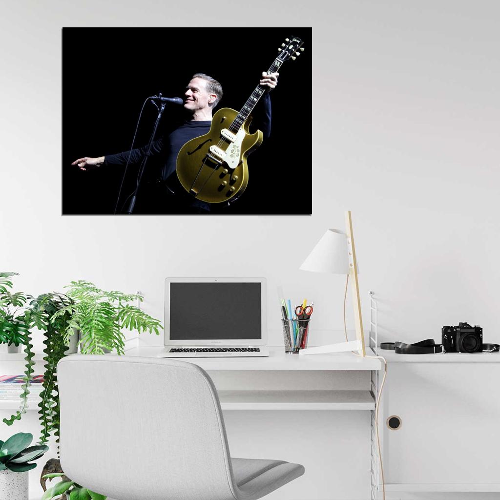 Bryan Adams Guitar Live Concert Music Singer Wall Art Print Poster