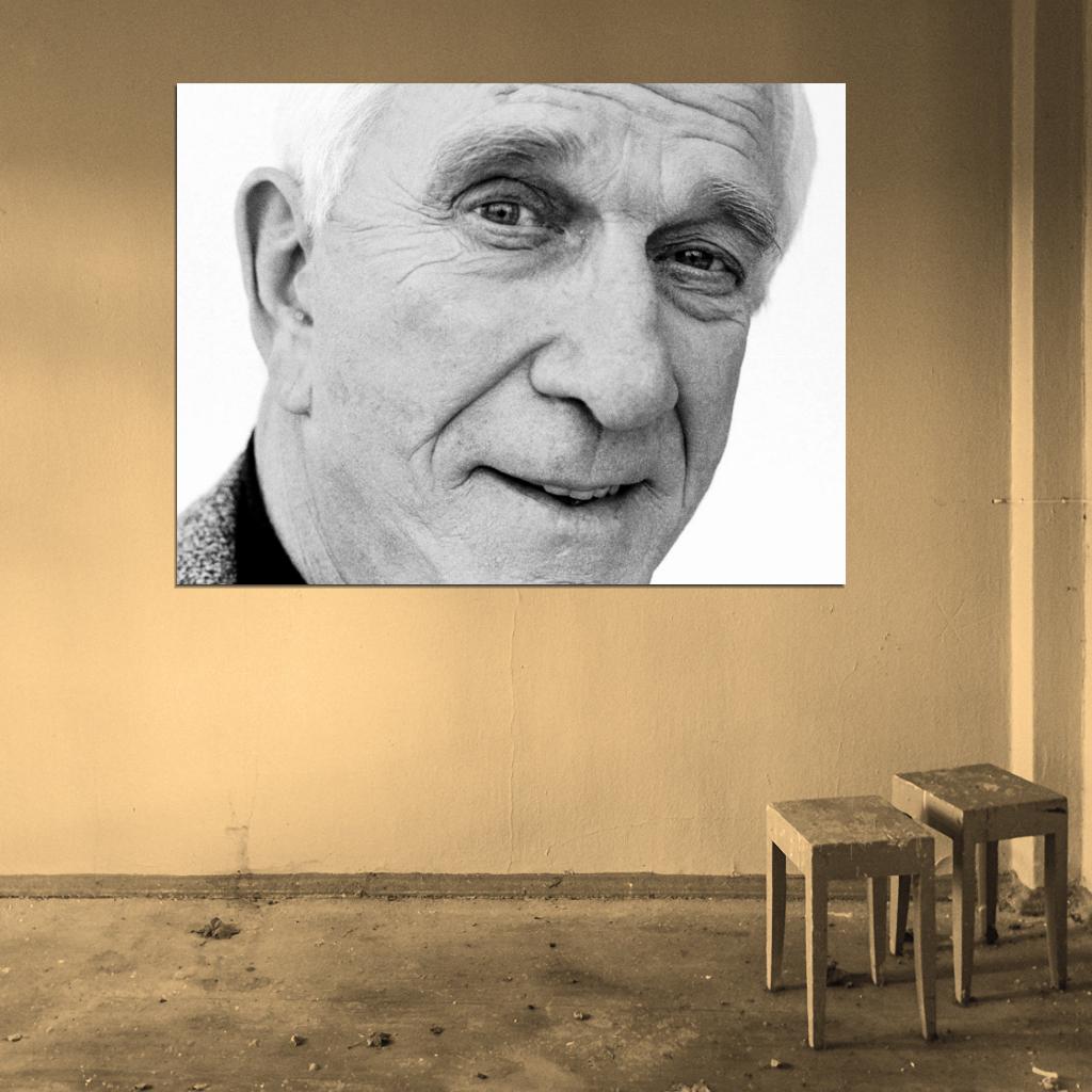 Leslie Nielsen Actor Comedian BW Portrait Wall Art Print Poster
