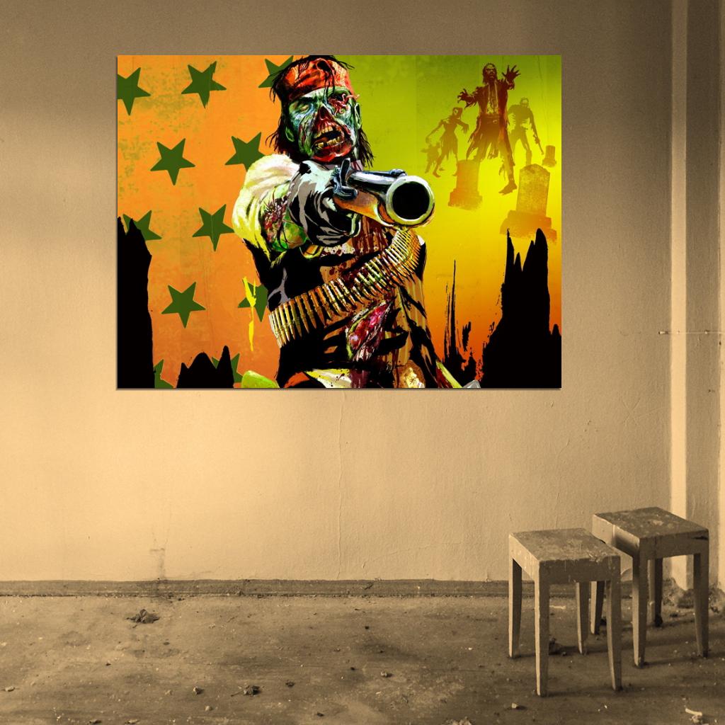 Red Dead Redemption Undead Nightmare Video Game Art Wall Art Print Poster