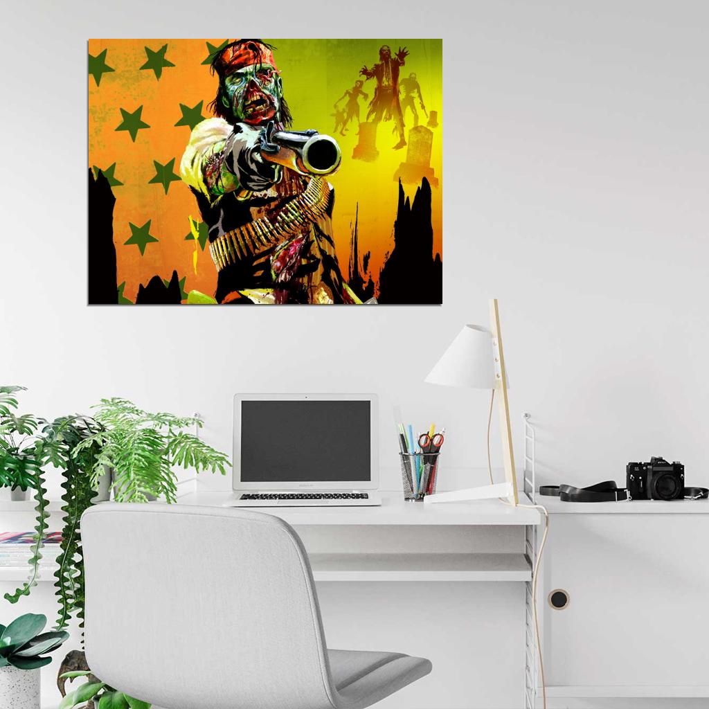 Red Dead Redemption Undead Nightmare Video Game Art Wall Art Print Poster