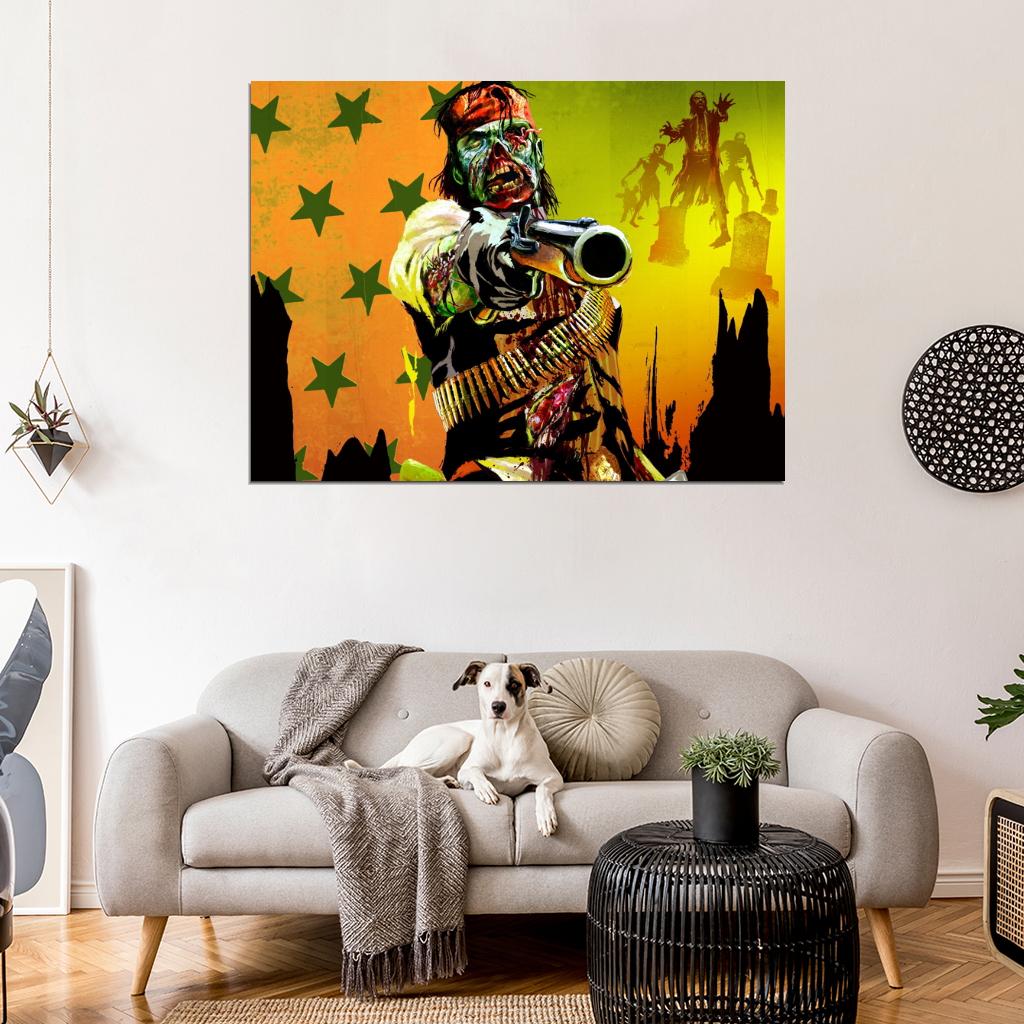 Red Dead Redemption Undead Nightmare Video Game Art Wall Art Print Poster