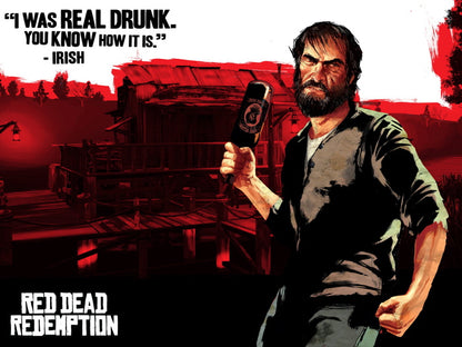 Red Dead Redemption Irish Video Game Art Wall Art Print Poster