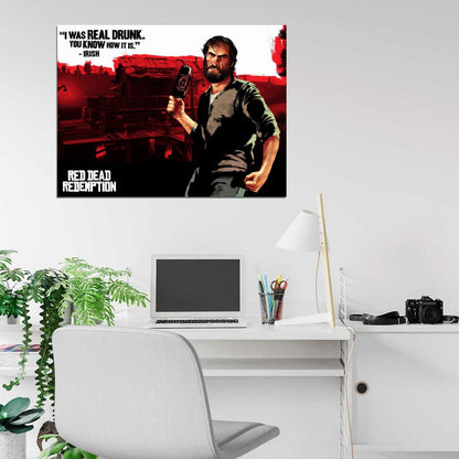 Red Dead Redemption Irish Video Game Art Wall Art Print Poster