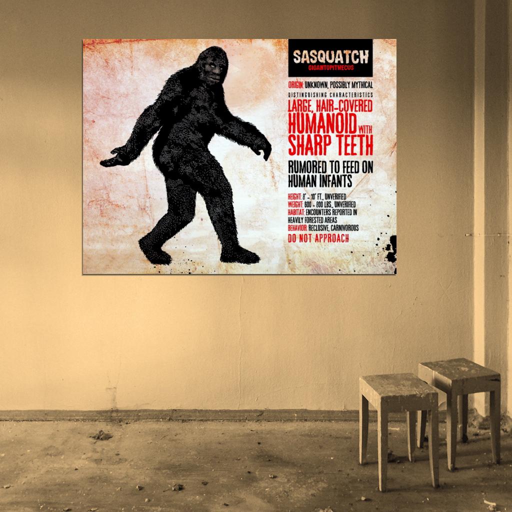 Red Dead Redemption Sasquatch Bigfoot Video Game Art Wall Art Print Poster