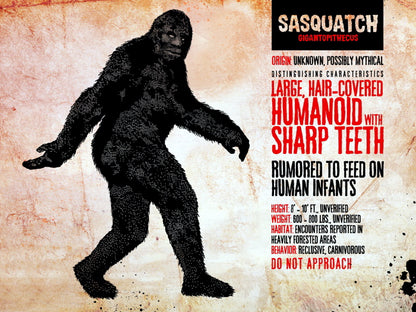 Red Dead Redemption Sasquatch Bigfoot Video Game Art Wall Art Print Poster