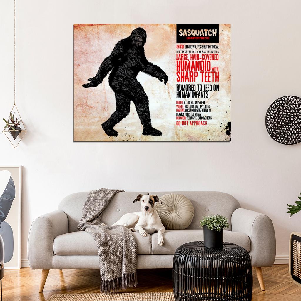 Red Dead Redemption Sasquatch Bigfoot Video Game Art Wall Art Print Poster