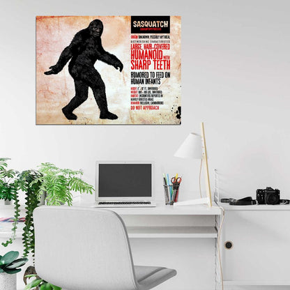 Red Dead Redemption Sasquatch Bigfoot Video Game Art Wall Art Print Poster