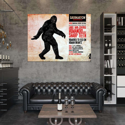 Red Dead Redemption Sasquatch Bigfoot Video Game Art Wall Art Print Poster