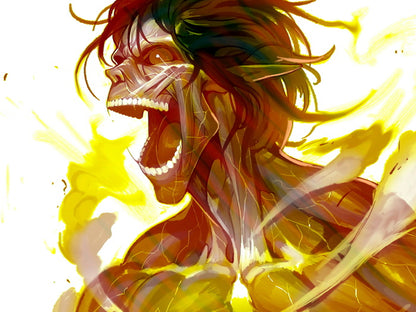 Rogue Titan Shingeki no Kyojin Eren Jaeger Anime Manga Art Wall Art Print Poster