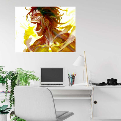 Rogue Titan Shingeki no Kyojin Eren Jaeger Anime Manga Art Wall Art Print Poster