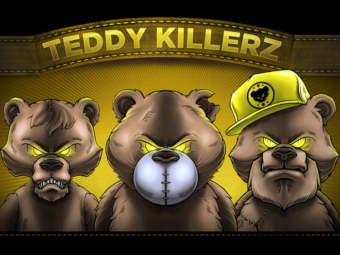 Teddy Killerz Drum and Bass Dubstep Music Art Wall Art Print Poster