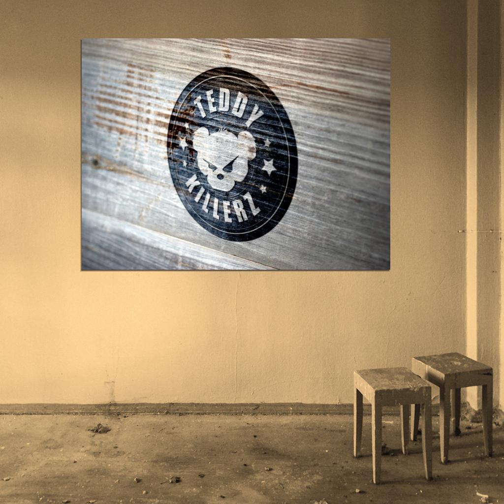 Teddy Killerz Logo Drum and Bass Dubstep Music Art Wall Art Print Poster