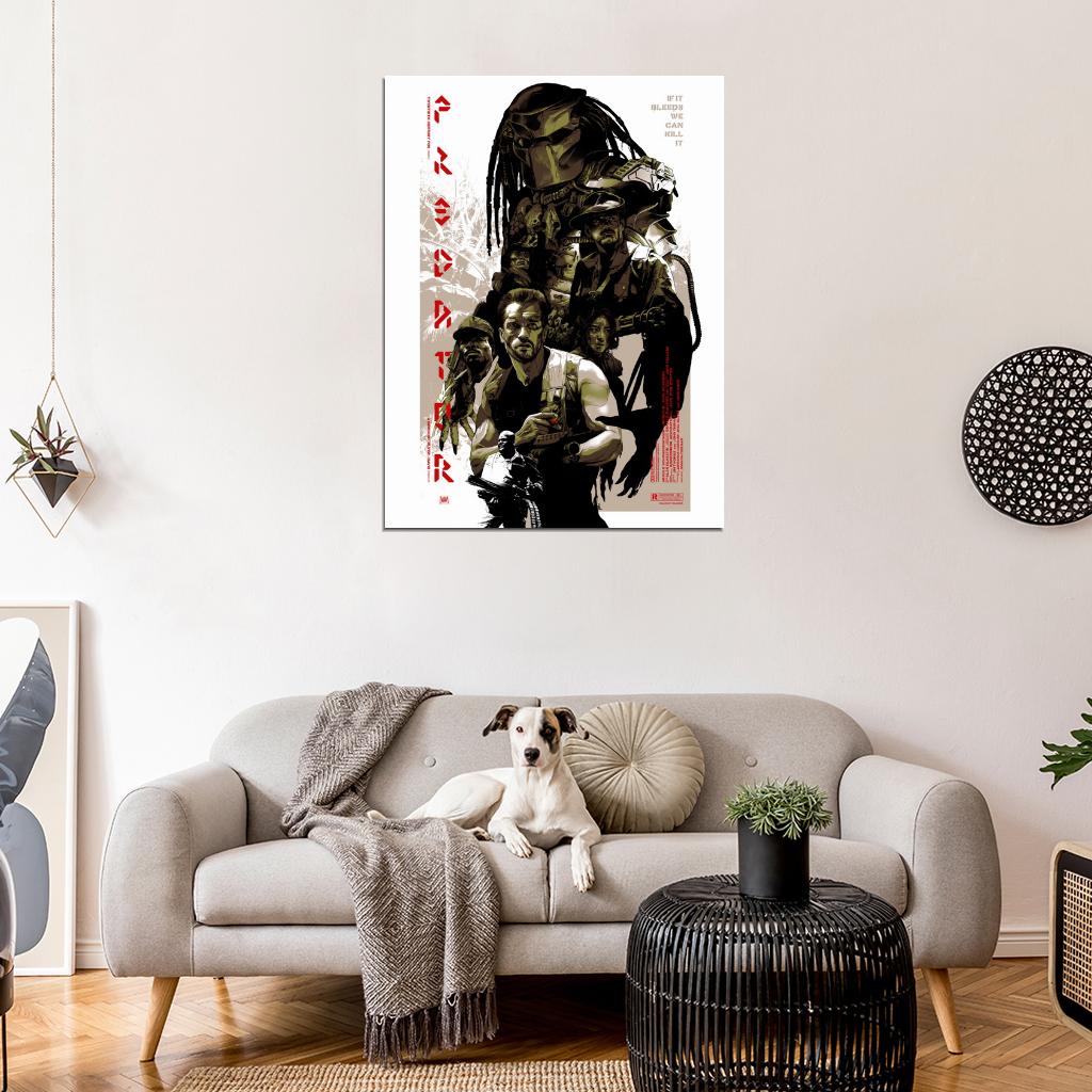 Predator 1987 Sci-Fi Movie Arnold Schwarzenegger Wall Art Print Poster