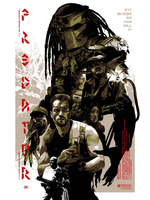 Predator 1987 Sci-Fi Movie Arnold Schwarzenegger Wall Art Print Poster