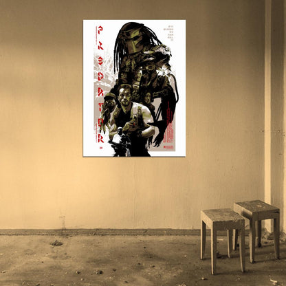 Predator 1987 Sci-Fi Movie Arnold Schwarzenegger Wall Art Print Poster