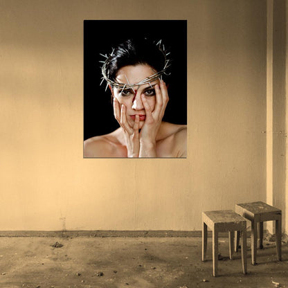 Asia Argento Crown of Thorns Blood Hot Actress Model Portrait Wall Art Print Poster