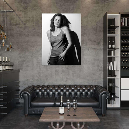 Elizabeth Henstridge Hot Actress BW Sexy Woman Wall Art Print Poster