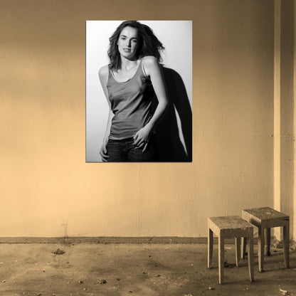 Elizabeth Henstridge Hot Actress BW Sexy Woman Wall Art Print Poster