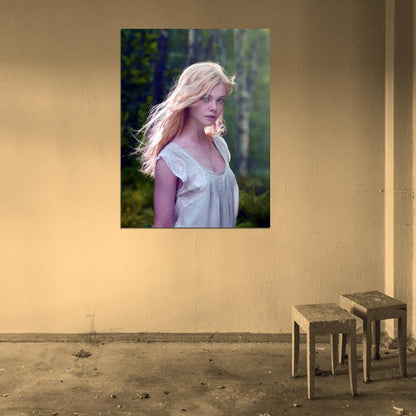 Elle Fanning Hot Beautiful Cute Actress Wall Art Print Poster